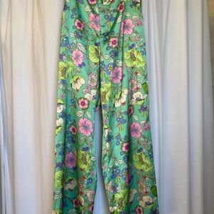 Zara Green Floral Pants